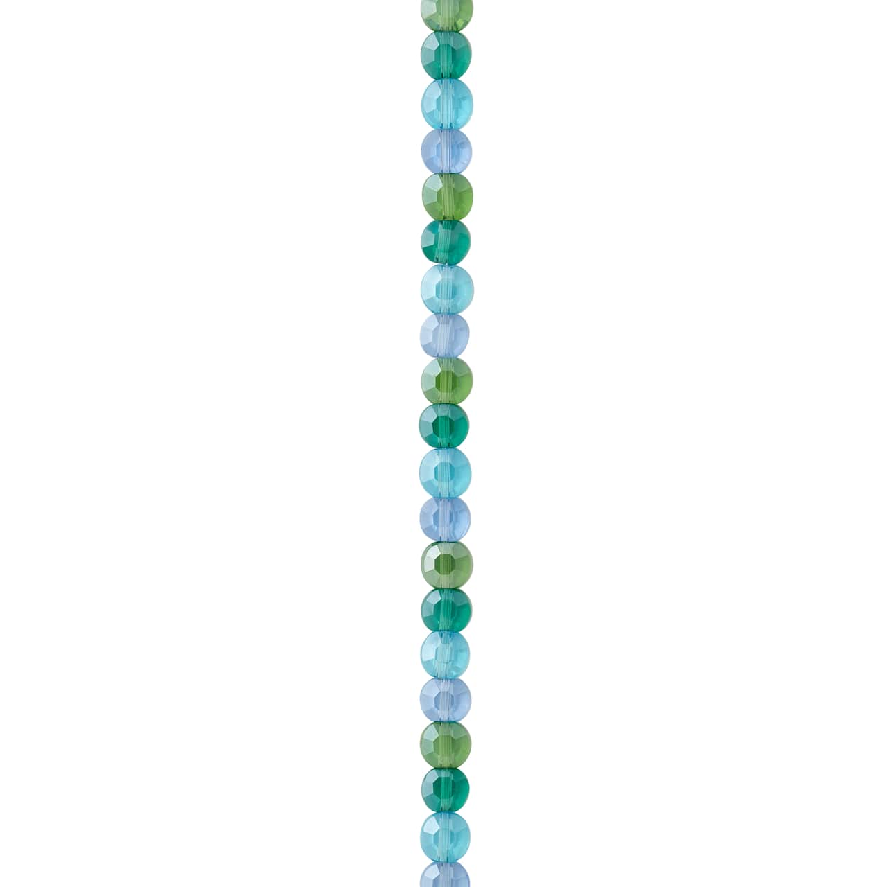 12 Pack: Aqua Mix Lentil Glass Beads, 6mm by Bead Landing™